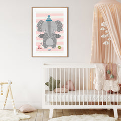 Happy Elephant | FRAMED PRINT