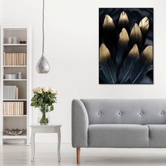 Golden feather | FRAMED PRINT
