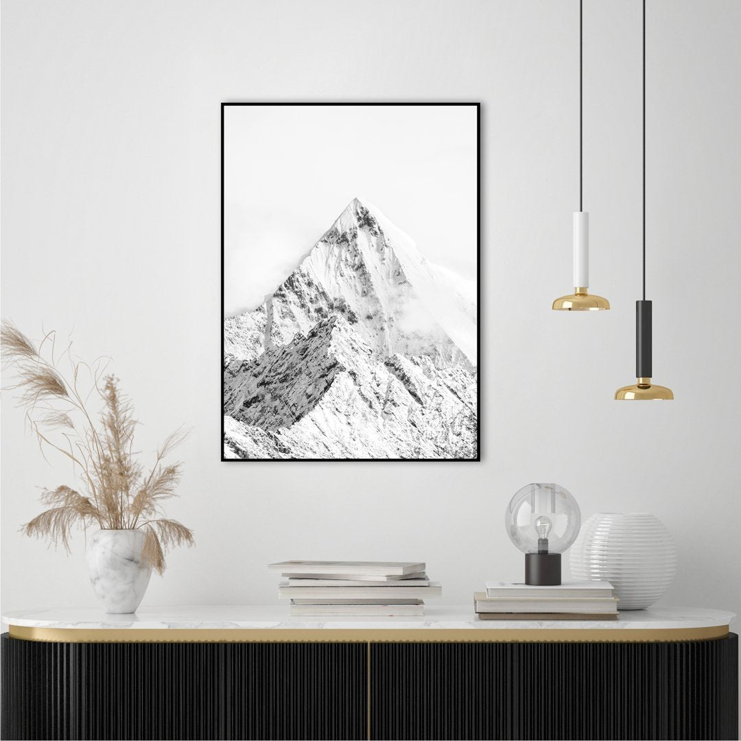 Mountain top white | FRAMED PRINT