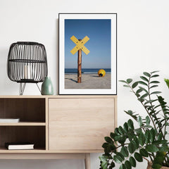 Yellow and blue | FRAMED PRINT