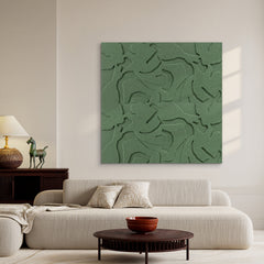 Soft Embrace Square - Dark green | ACOUSTIC ART PANEL