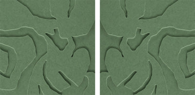 Soft Embrace Square - Dark green | ACOUSTIC ART PANEL
