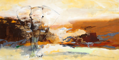 Elephant horizon | HANDMADE PAINTING