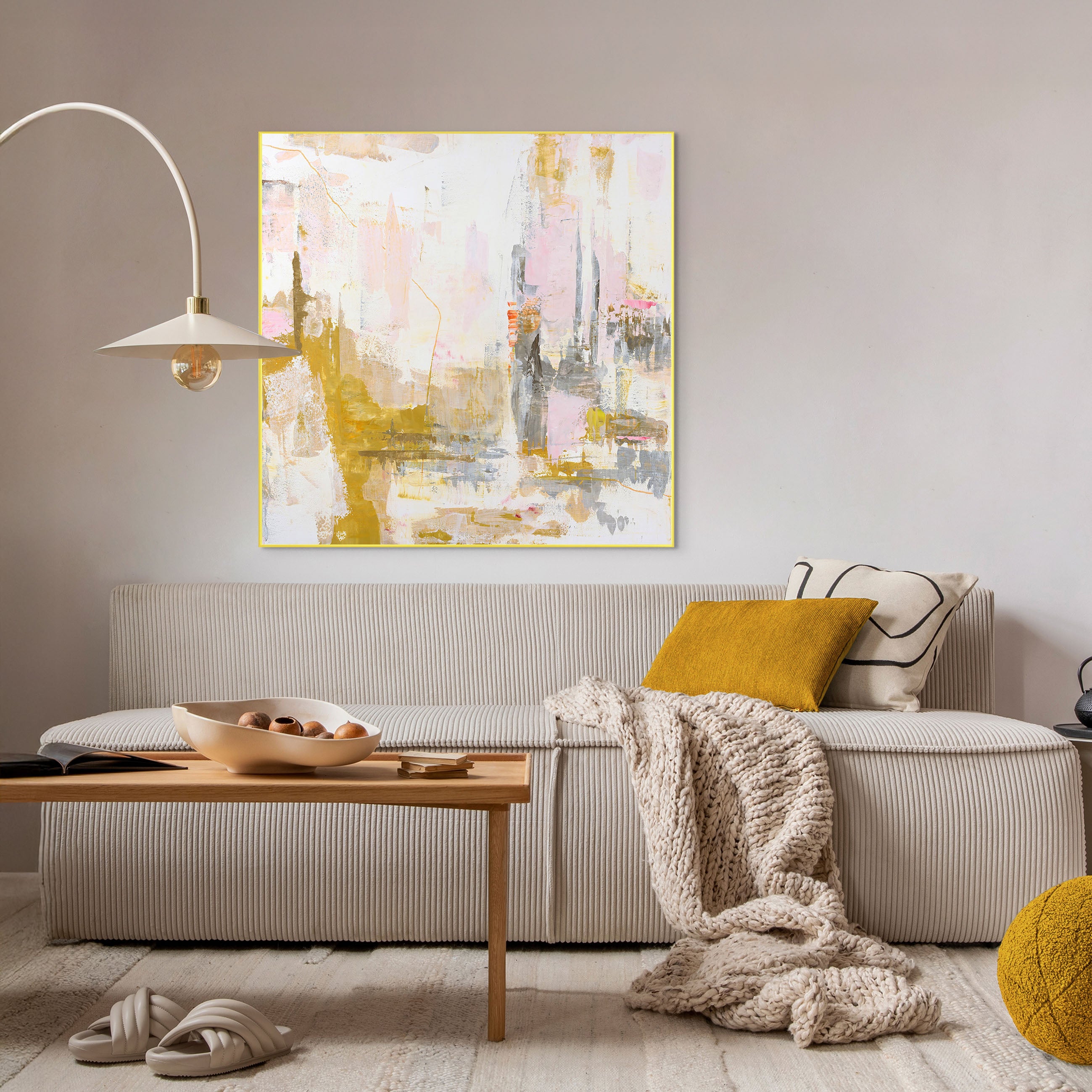 New age yellow 1 | MIXED PAINTING