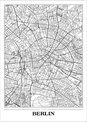 Map Berlin white | POSTER