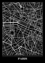 Map Paris Black | POSTER