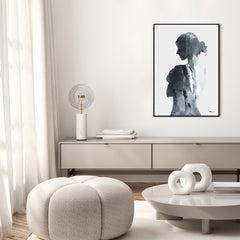 Woman in blue | FRAMED PRINT