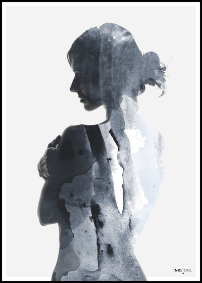 Woman in blue | FRAMED PRINT