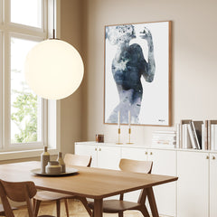 Woman in blue 2 | FRAMED PRINT