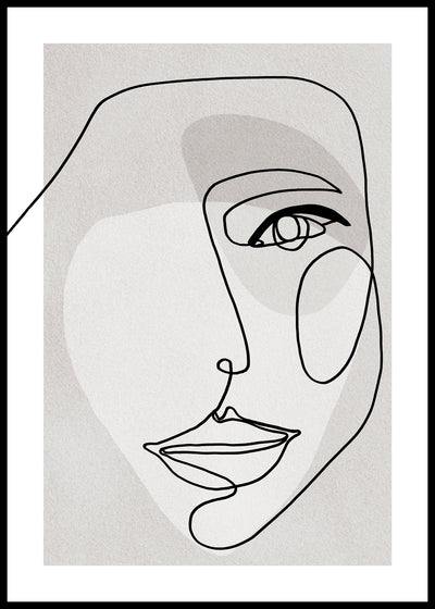 Face Line 5 | FRAMED PRINT