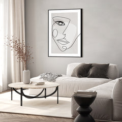 Face Line 4 | FRAMED PRINT