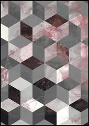 Cubes rose | FRAMED PRINT