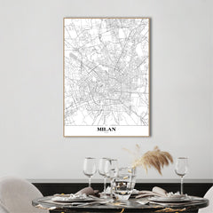 Map Milan | FRAMED PRINT