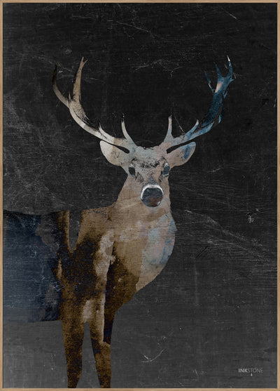Deerly dark | FRAMED PRINT
