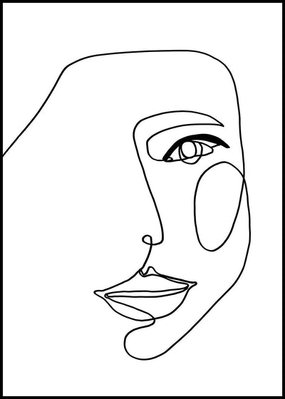 Face Line 1 | FRAMED PRINT