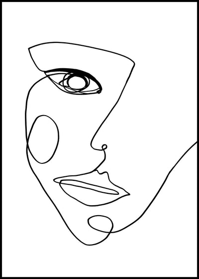 Face Line 2 | FRAMED PRINT