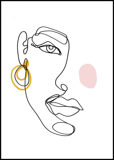Face line 3 | FRAMED PRINT