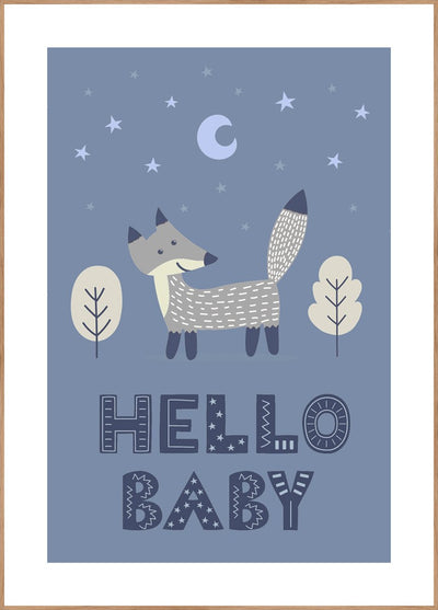 Fox Blue | FRAMED PRINT