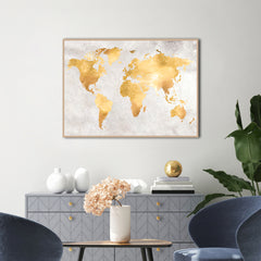 Gold World | FRAMED PRINT