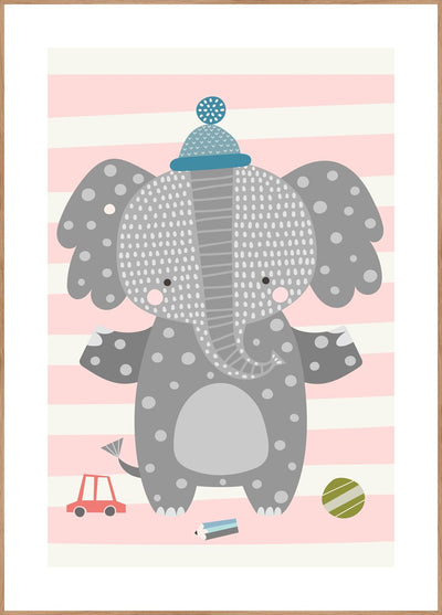 Happy Elephant | FRAMED PRINT