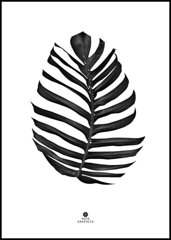 Jungle Leaf black | FRAMED PRINT