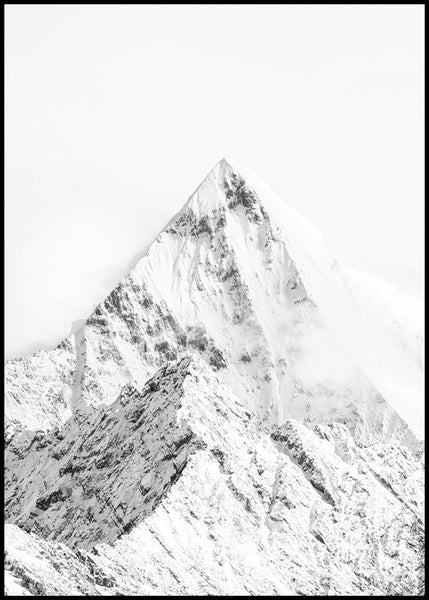 Mountain top white | FRAMED PRINT