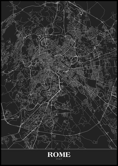 Rome black | FRAMED PRINT
