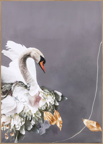 Swan Gold 2 | FRAMED PRINT