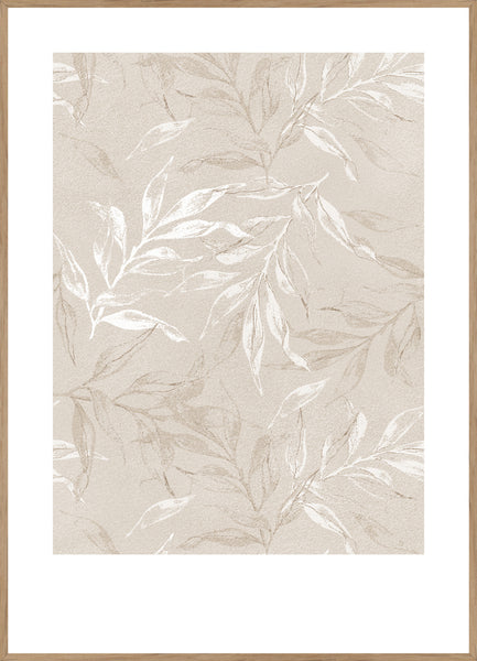 White Leaves 1 | FRAMED PRINT