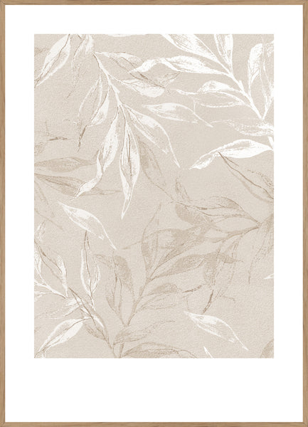 White Leaves 2 | FRAMED PRINT