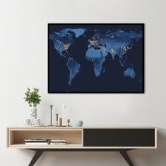 World by night | FRAMED PRINT
