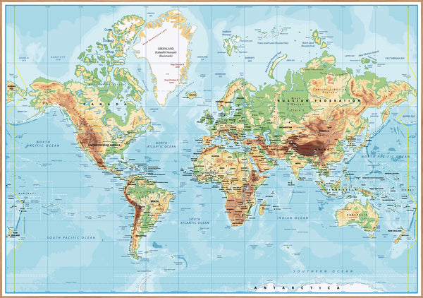 Worldmap classic | FRAMED PRINT